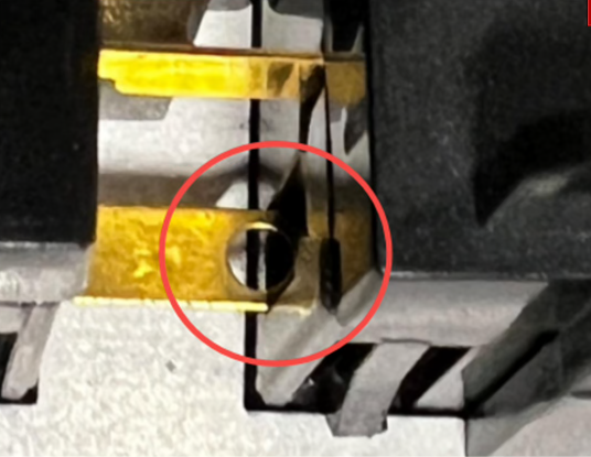 Thin over-drilled copper conductor with uncompensated hole